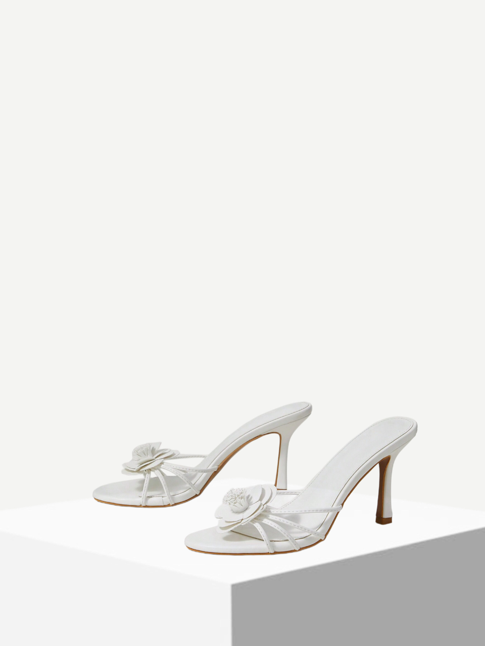 Cuccoo Floral Detail Open Toe Heel