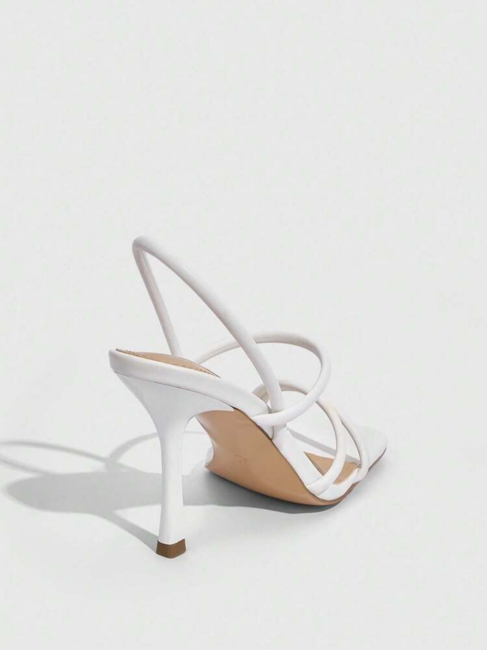 Cuccoo White Criss Cross Heels