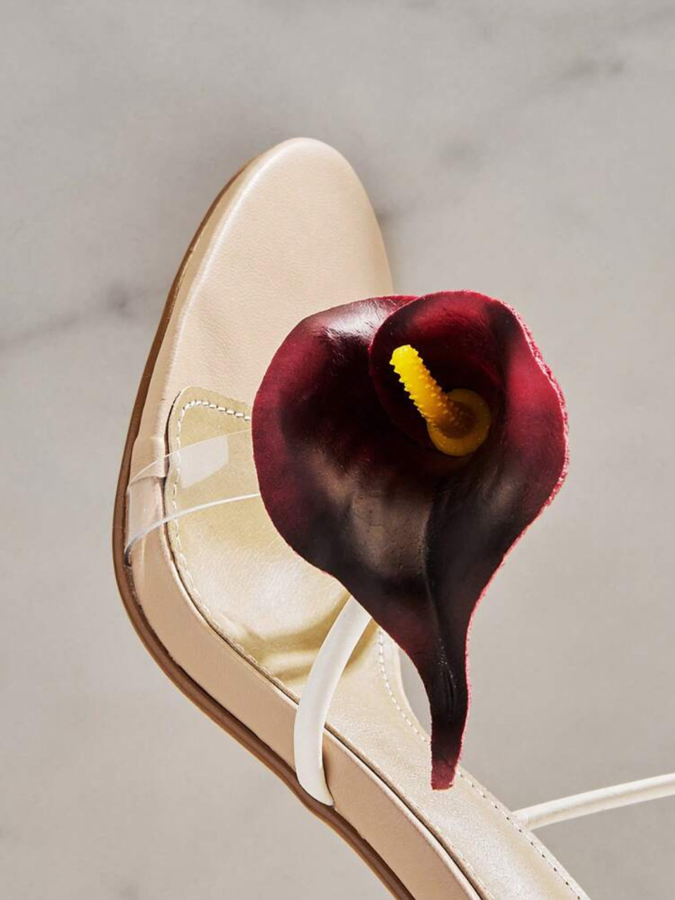 Flower Detail Criss-Cross Heels