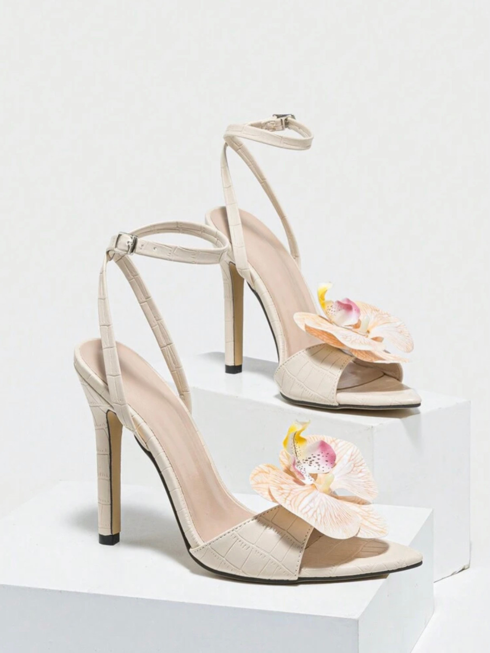 Magnolia Open Toe Sandy Heels