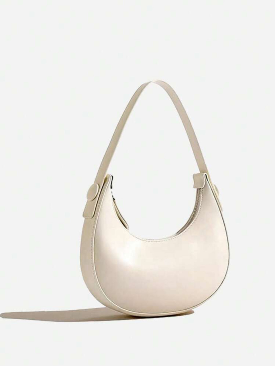 Mengyi Beige Saddle Bag