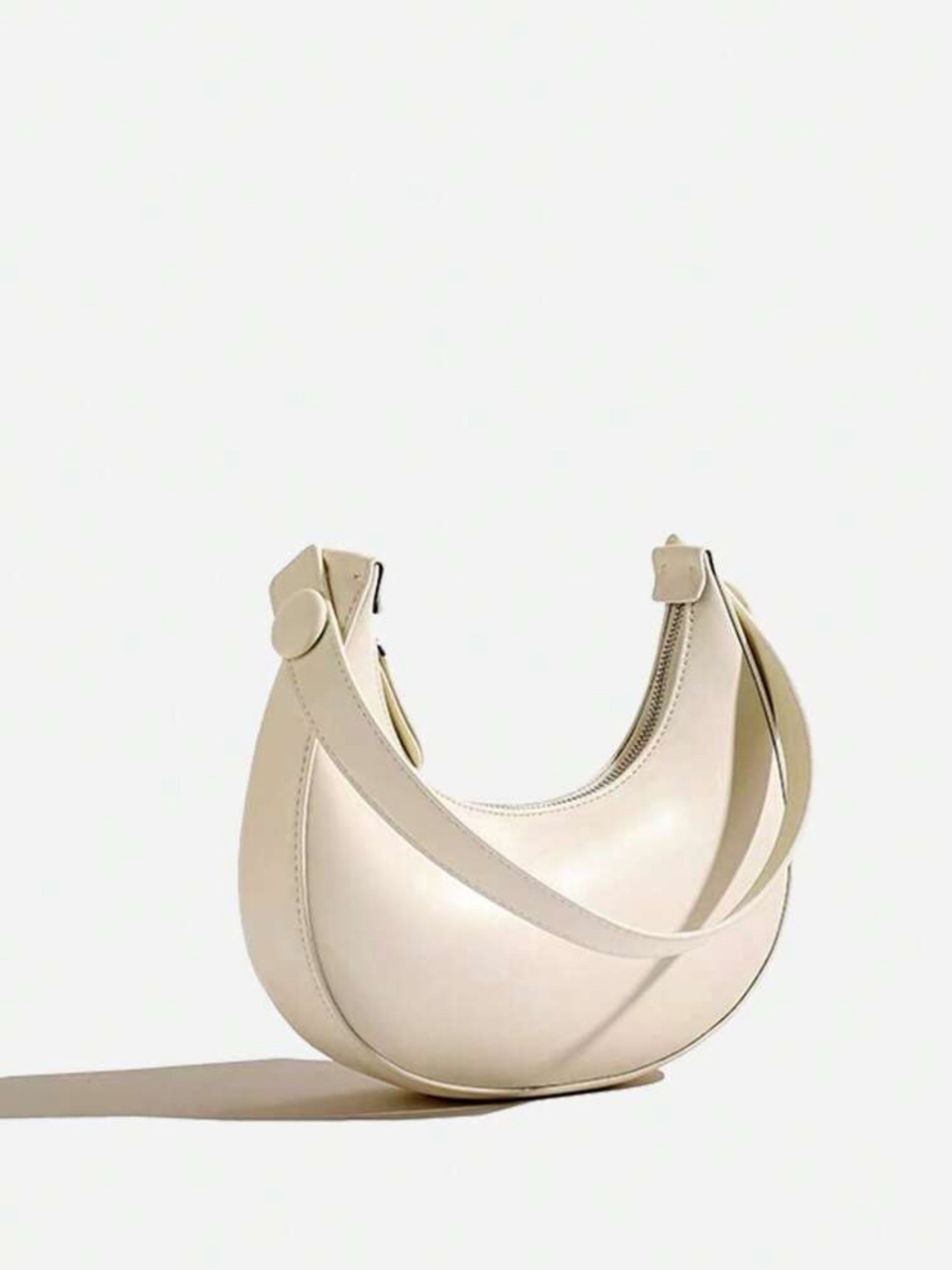 Mengyi Beige Saddle Bag