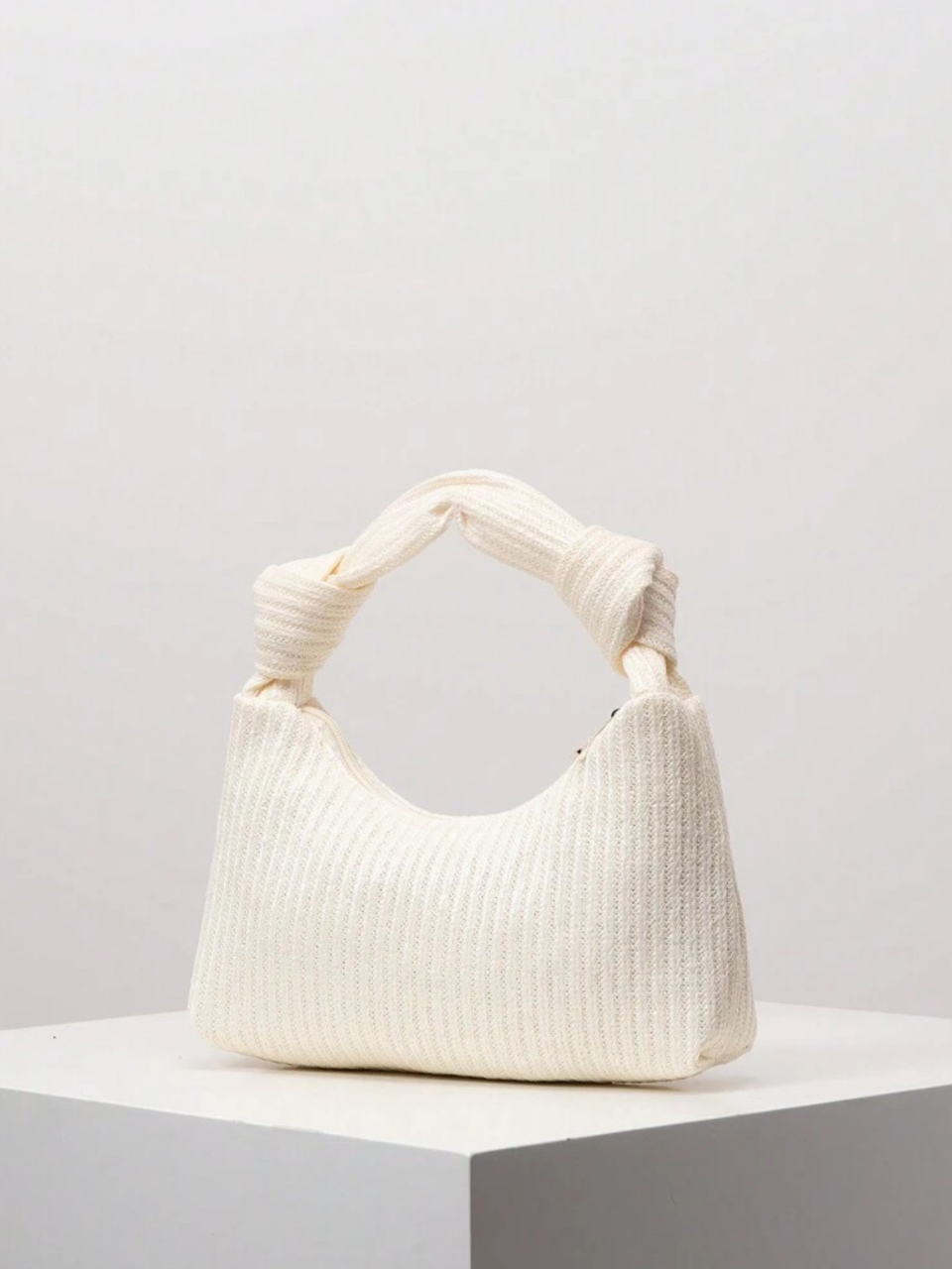 Michelle Ruched Straw Bag