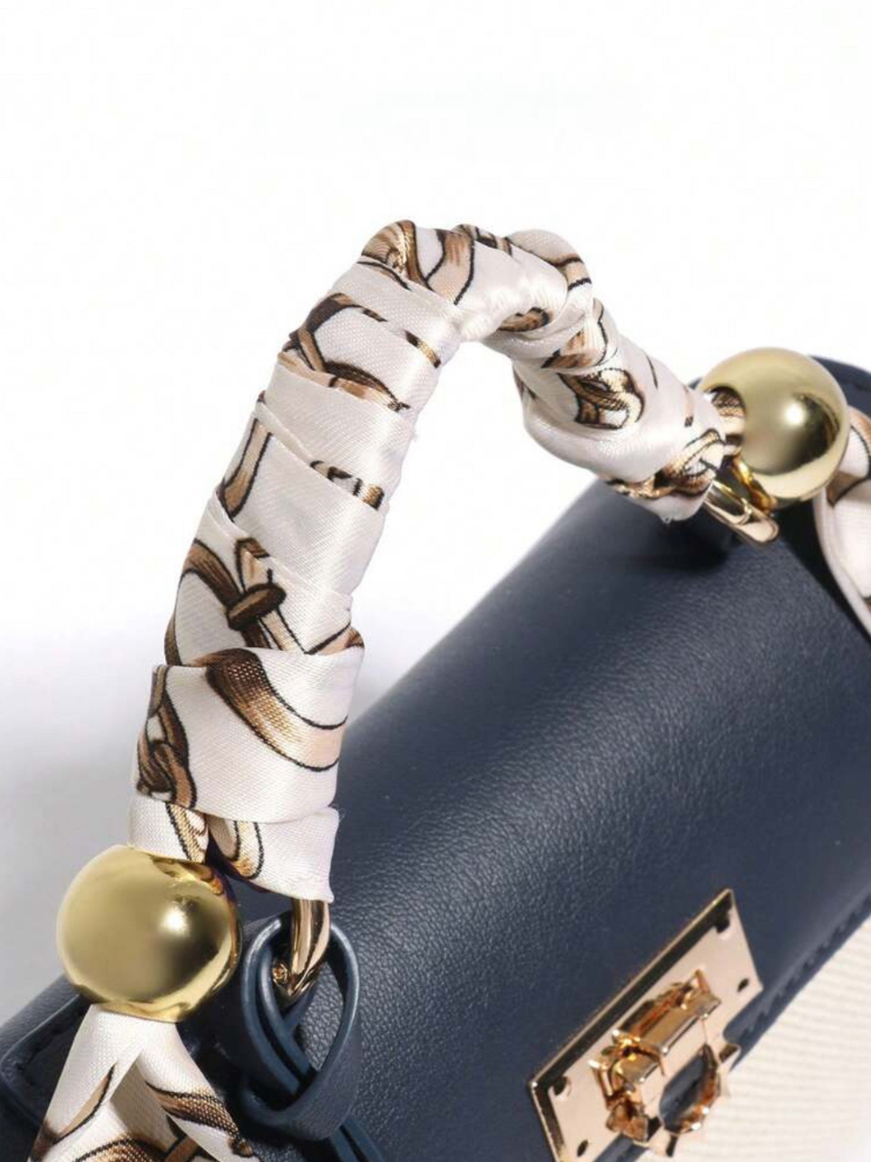 Scarf Detail Mini Handbag