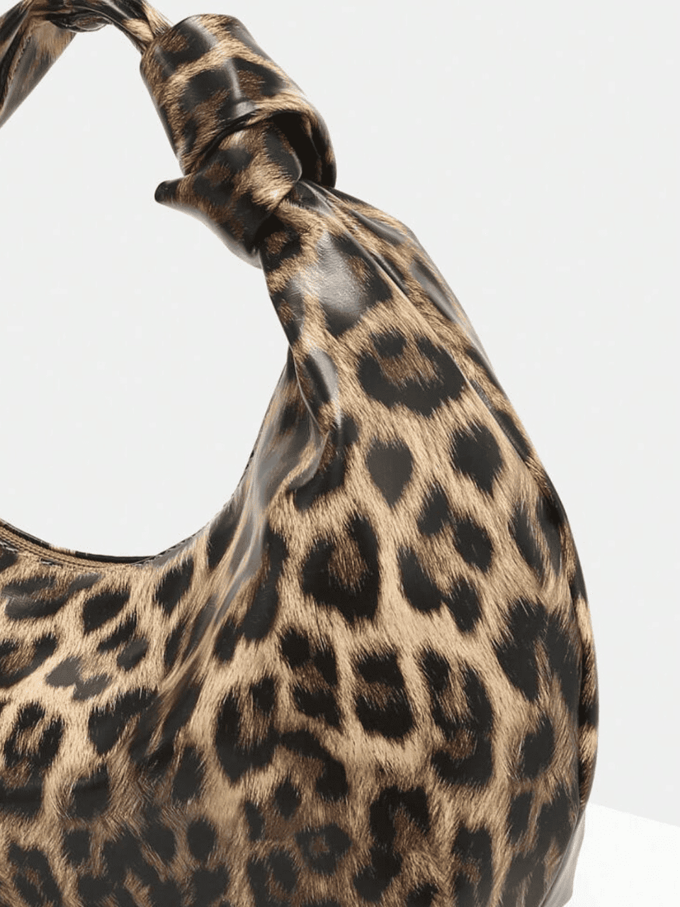 Sia Leopard Print Baguette Bag