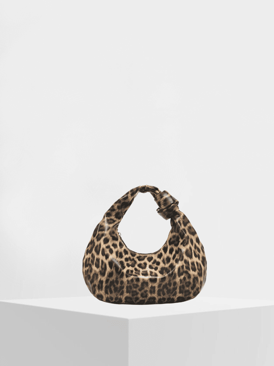 Sia Leopard Print Baguette Bag