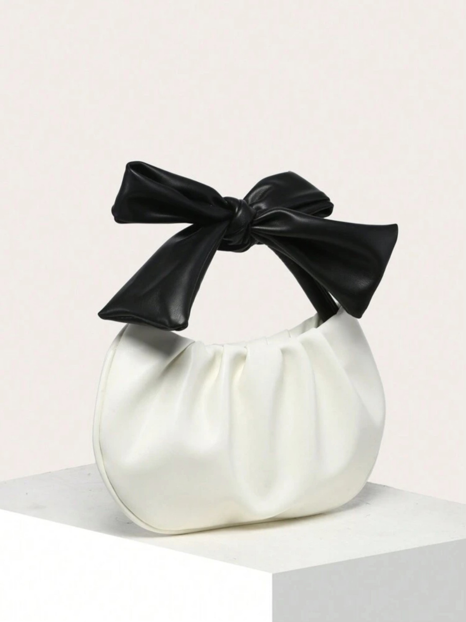 TBW Bow Detail Ruched Bag