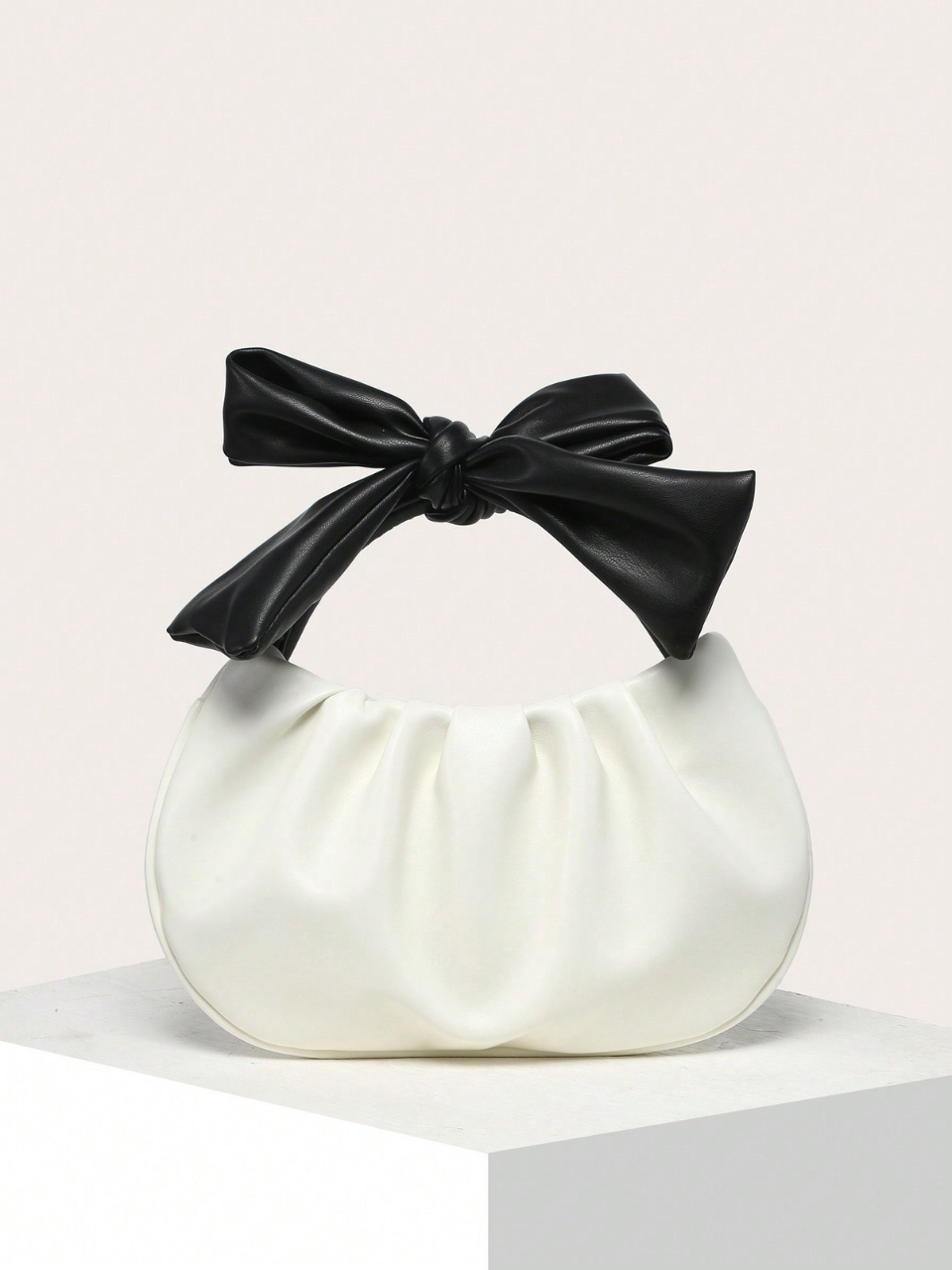 TBW Bow Detail Ruched Bag