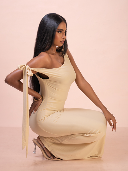 Anita One Shoulder Tie-Up Dress