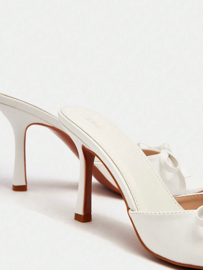 Bow Detailed Mule Heel