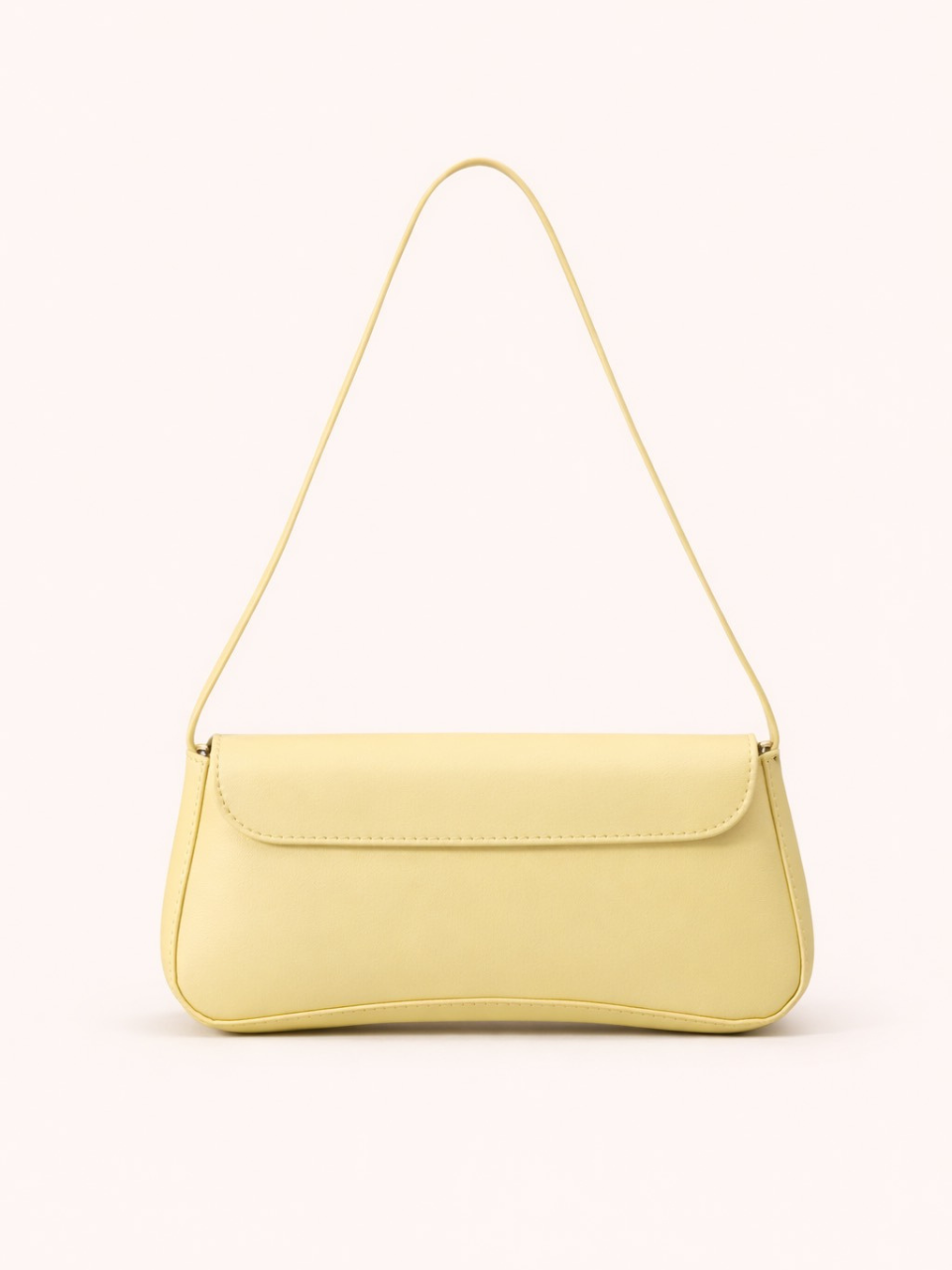 Clariva Butter Yellow Minimalist Shoulder Bag