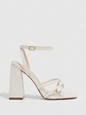 Cuccoo Ankle Strap Block Heels
