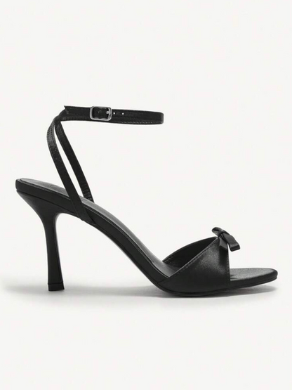 Cuccoo Bow Detail Open Toe Heel