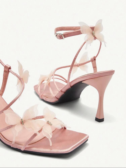 Cuccoo Butterfly Detail Square Heels