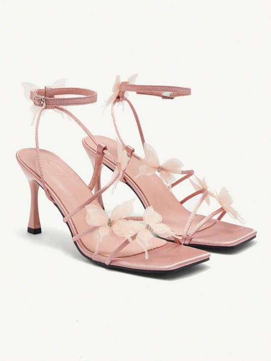 Cuccoo Butterfly Detail Square Heels