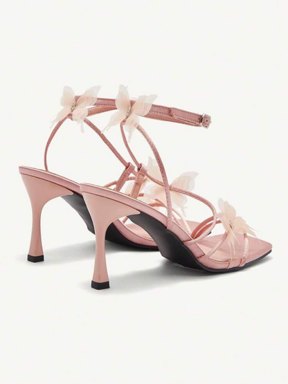 Cuccoo Butterfly Detail Square Heels