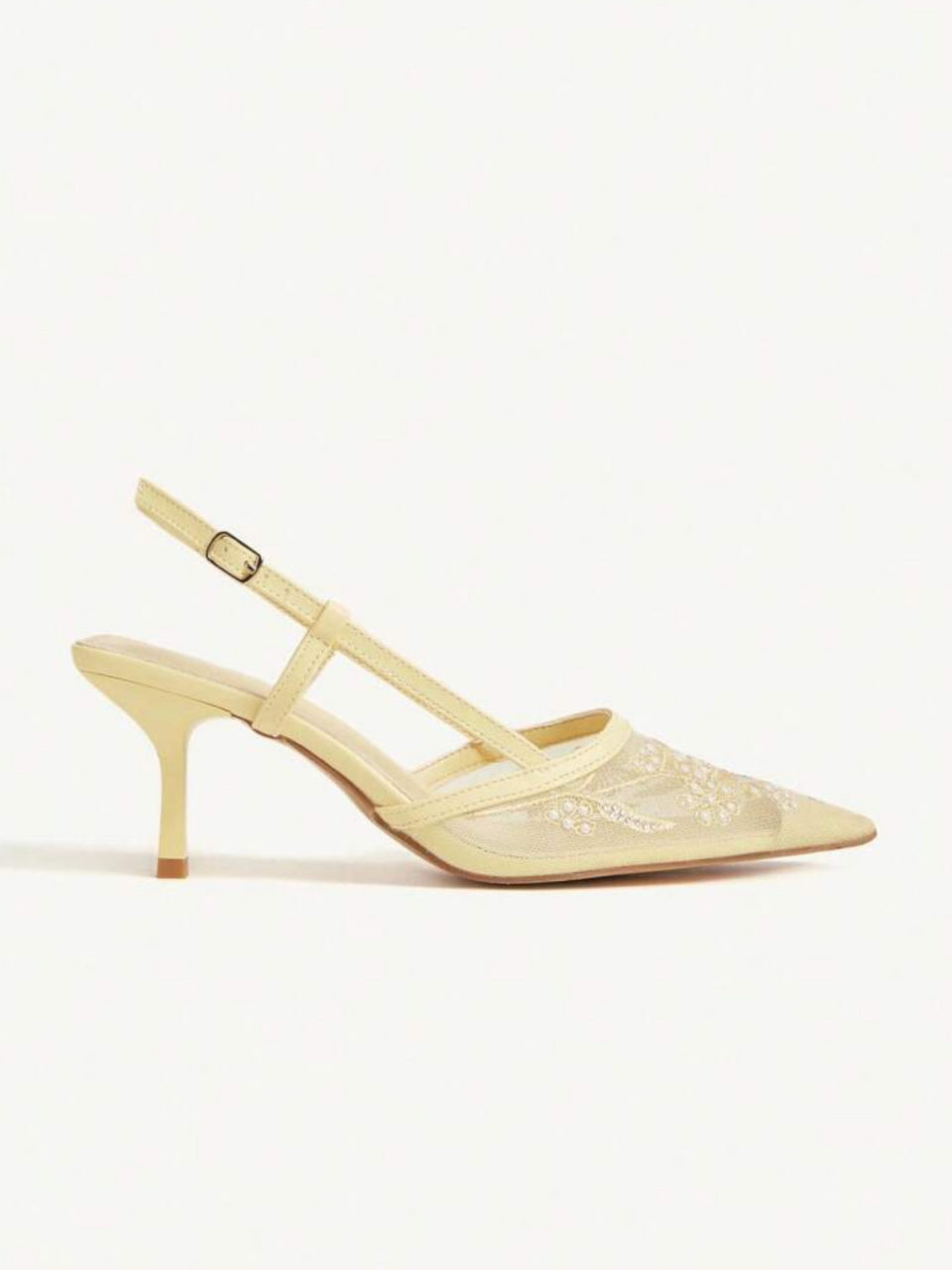 Cuccoo Embroidered Ankle Strap Stiletto