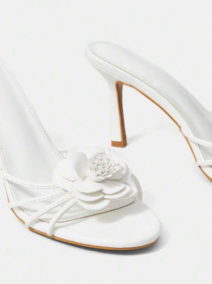 Cuccoo Floral Detail Open Toe Heel