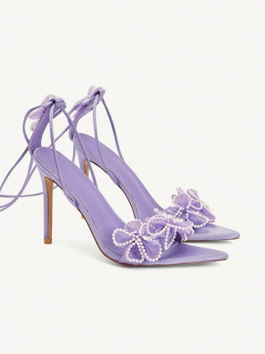 Cuccoo Floral Strappy Heels