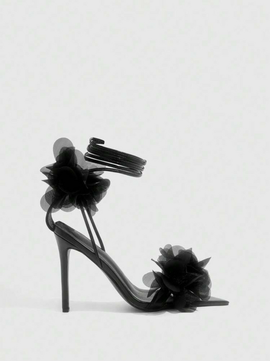 Cuccoo Floral Tie-up Heel
