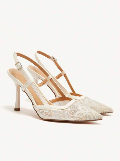 Cuccoo Lace Detail Point Stilettos