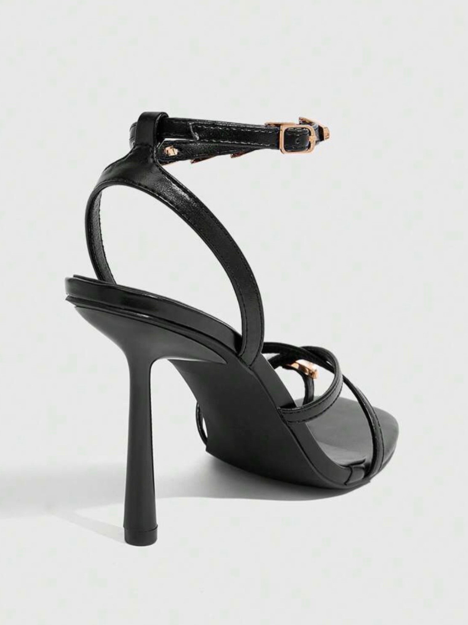 Cuccoo Metal Ring Strap Heels