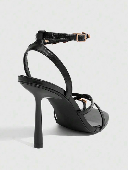 Cuccoo Metal Ring Strap Heels