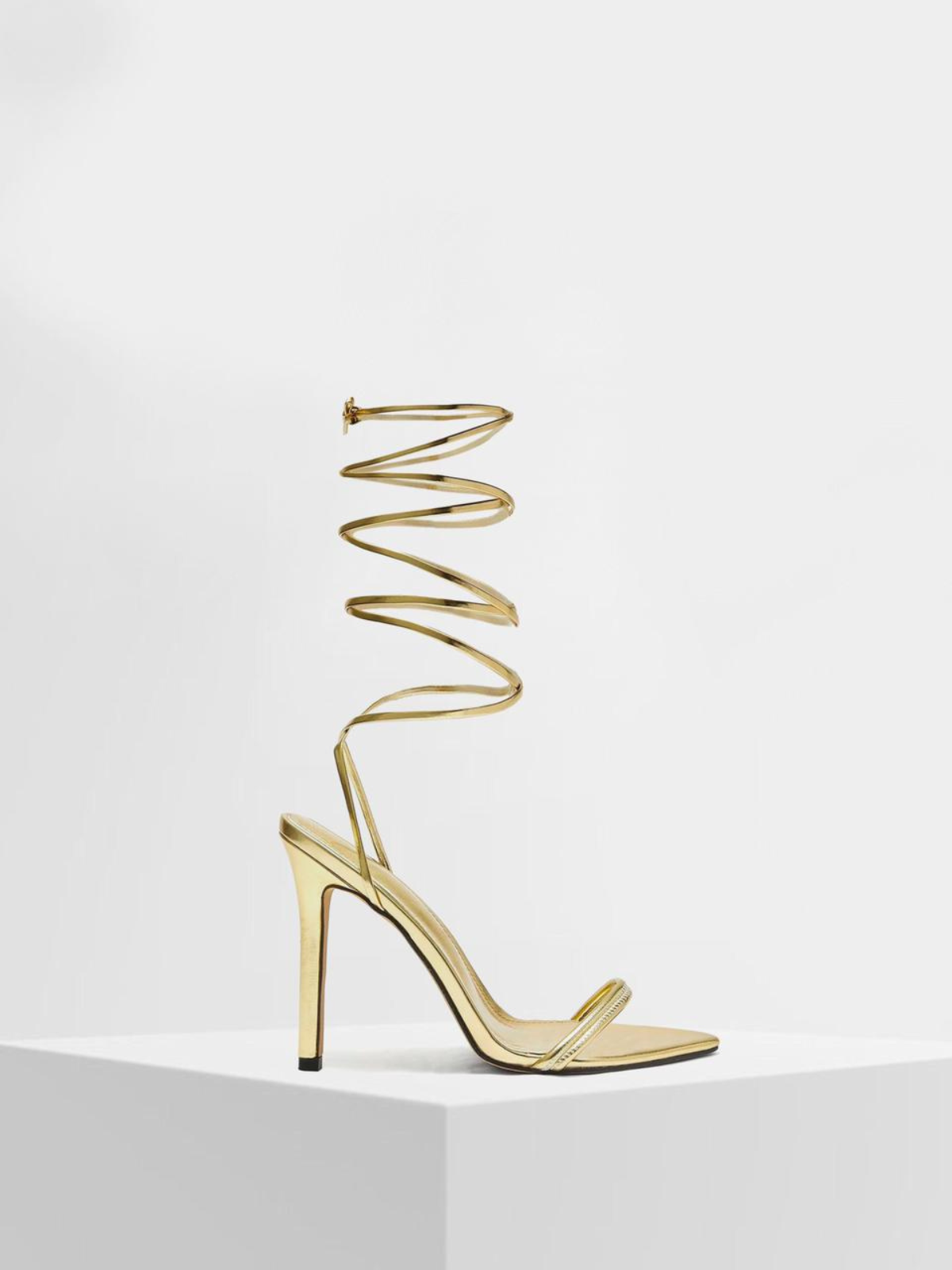 Cuccoo Open Toe Strappy Heels.