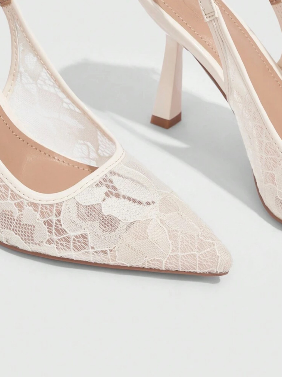 Cuccoo Slingback Lace Stiletto