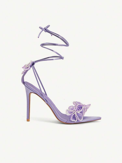 Cuccoo Floral Strappy Heels