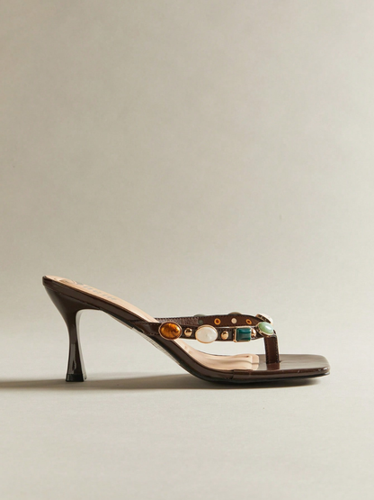 Embellished High Heel Sandals