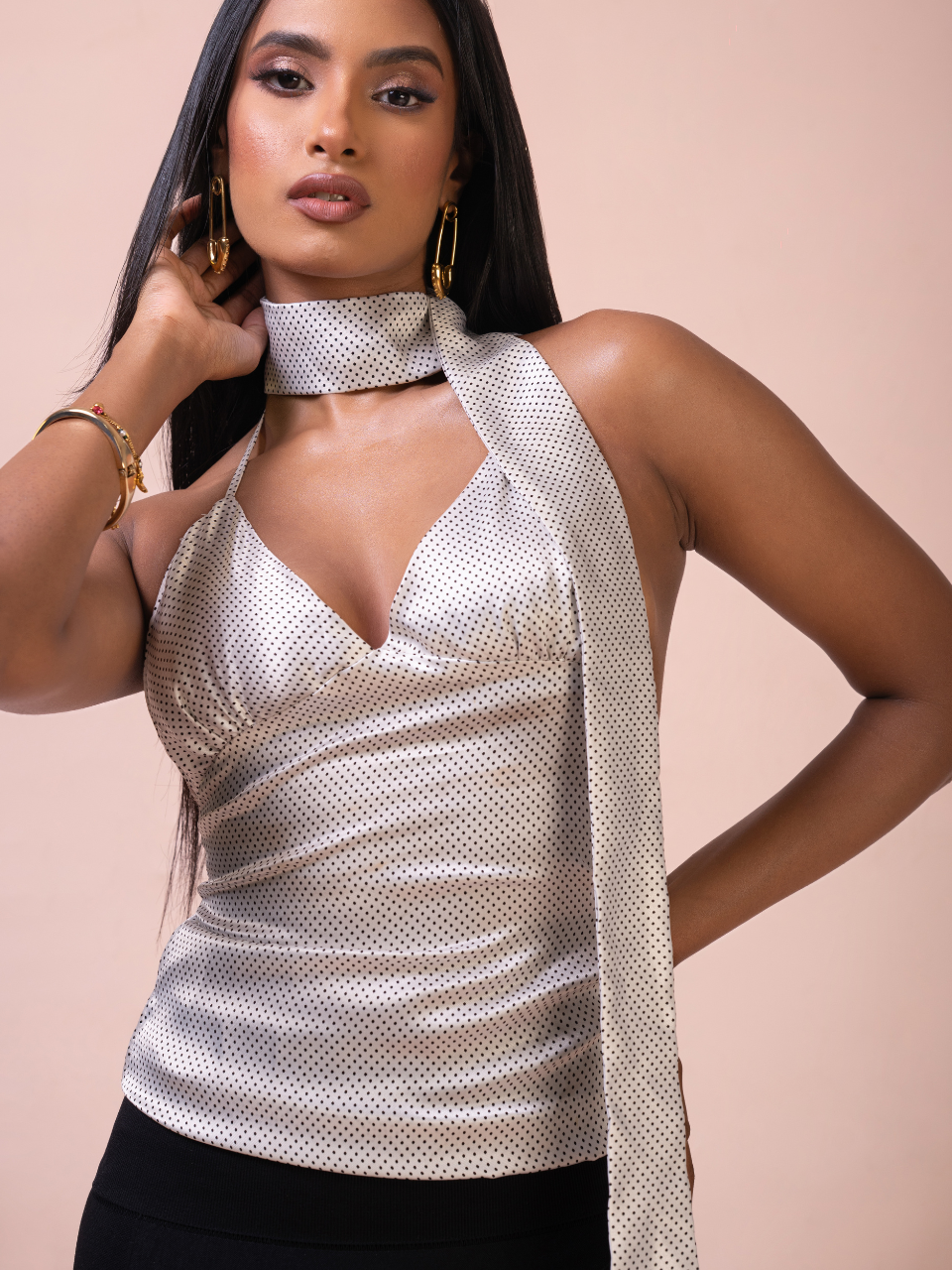 Estella Halter Neck Scarf Top