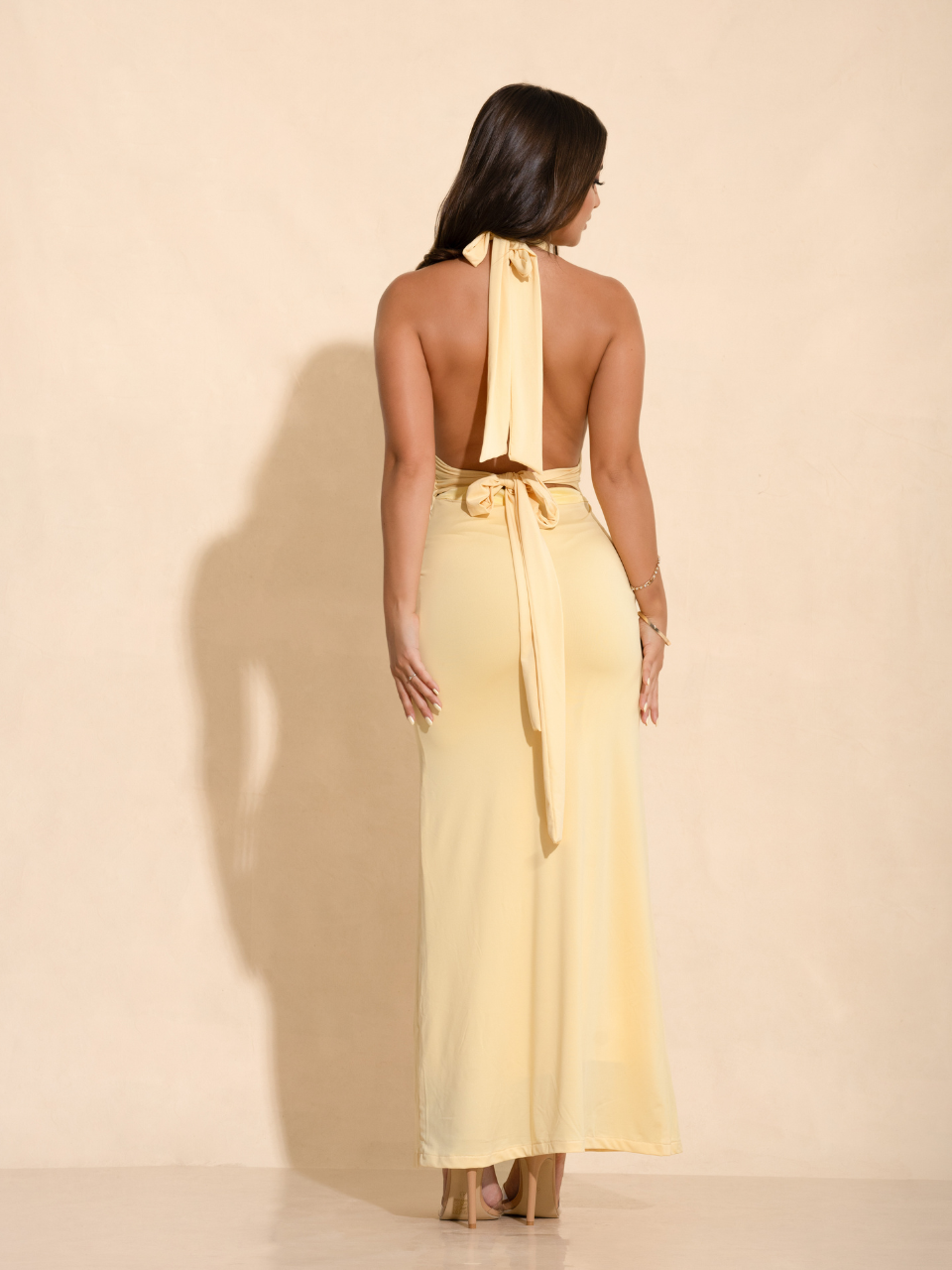 Honeydew V-Neck Maxi