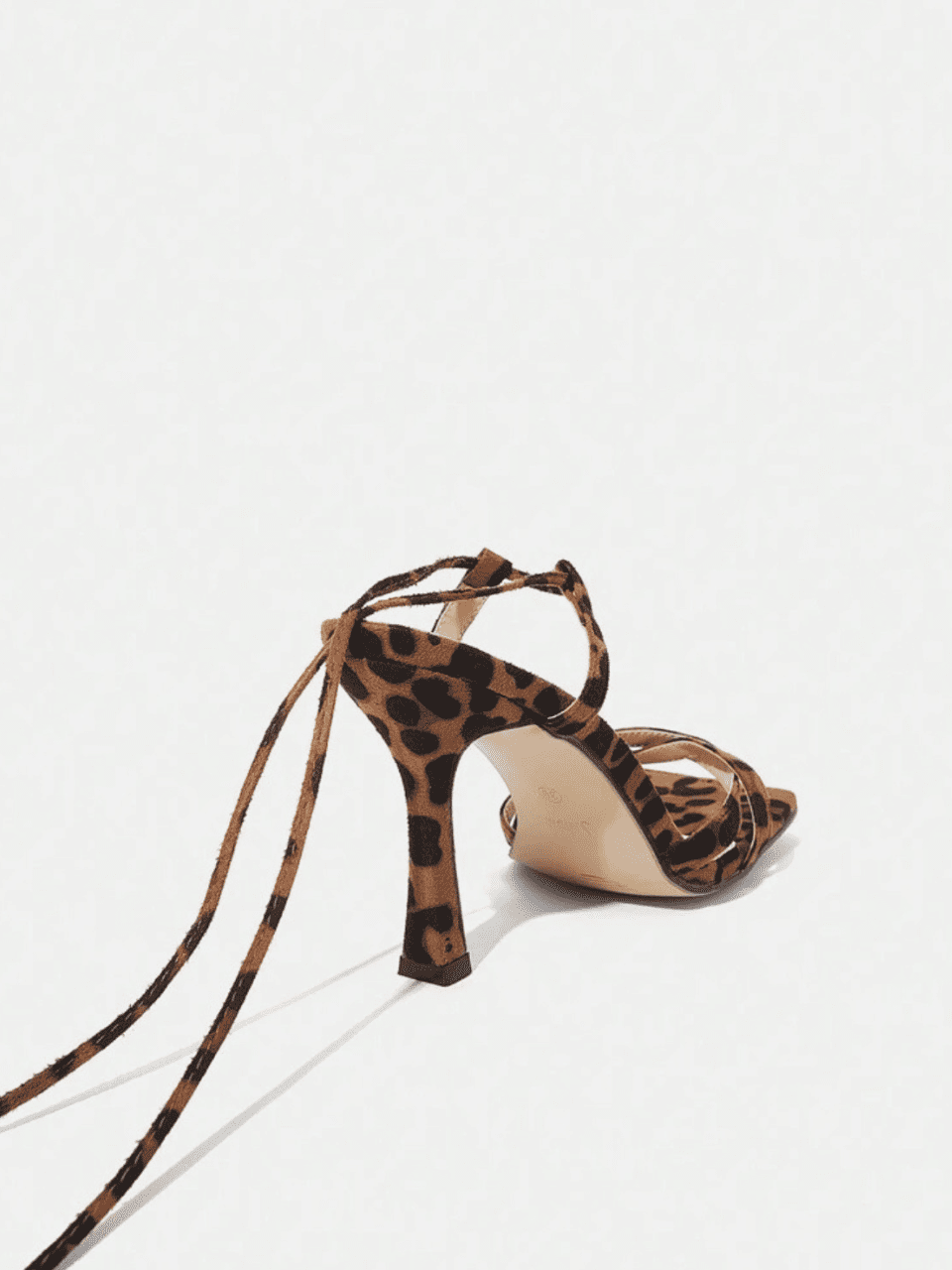 Leopard Print Open Toe Heel