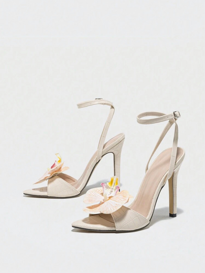 Magnolia Open Toe Sandy Heels