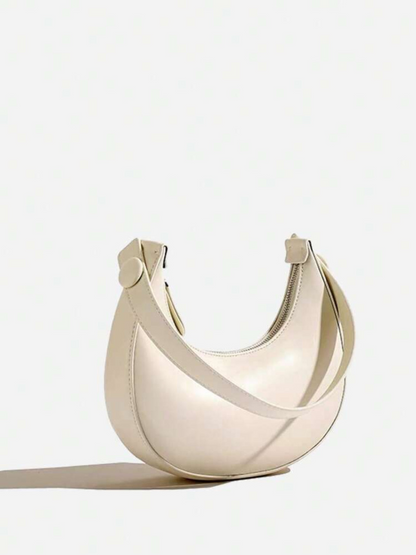 Mengyi Beige Saddle Bag
