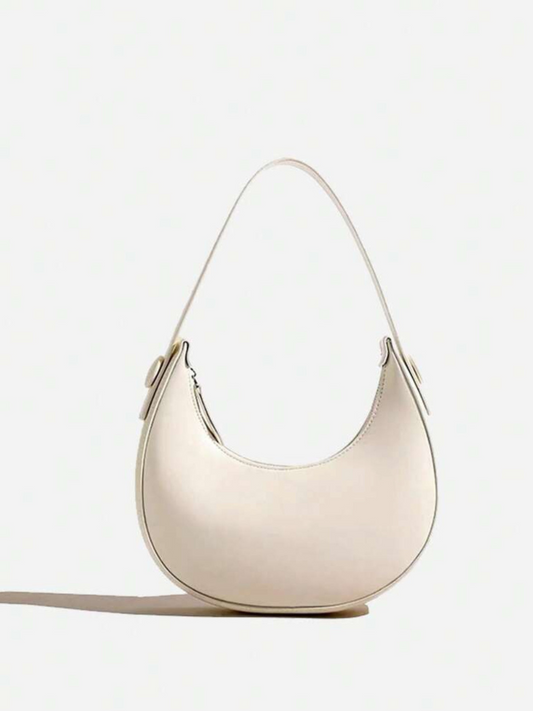 Mengyi Beige Saddle Bag