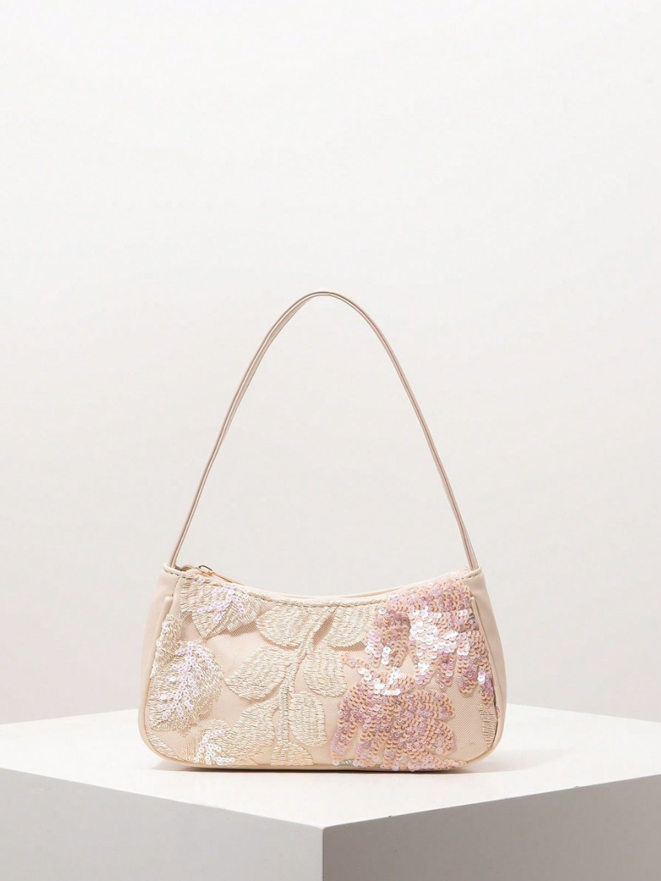 Michelle Floral Embroidery Fleur Rhinestone Bag