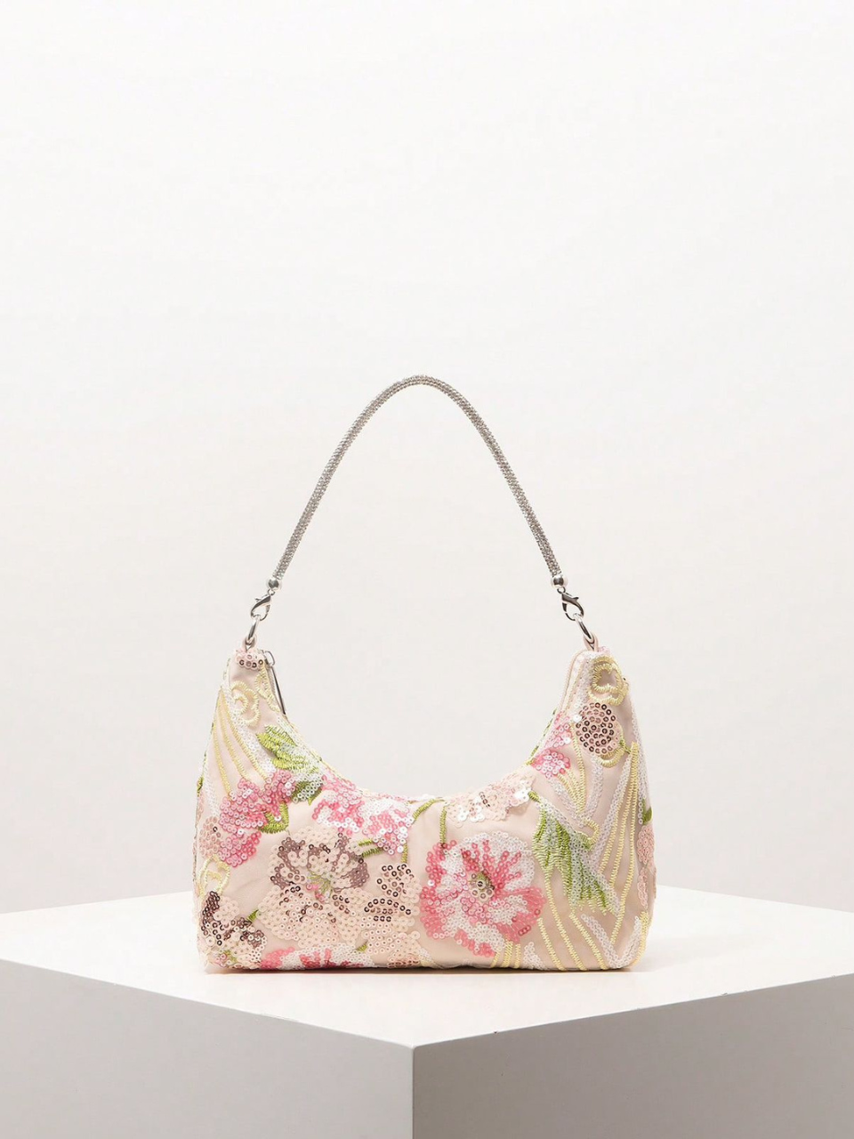 Michelle Floral Embroidery Pink Meadow Bag