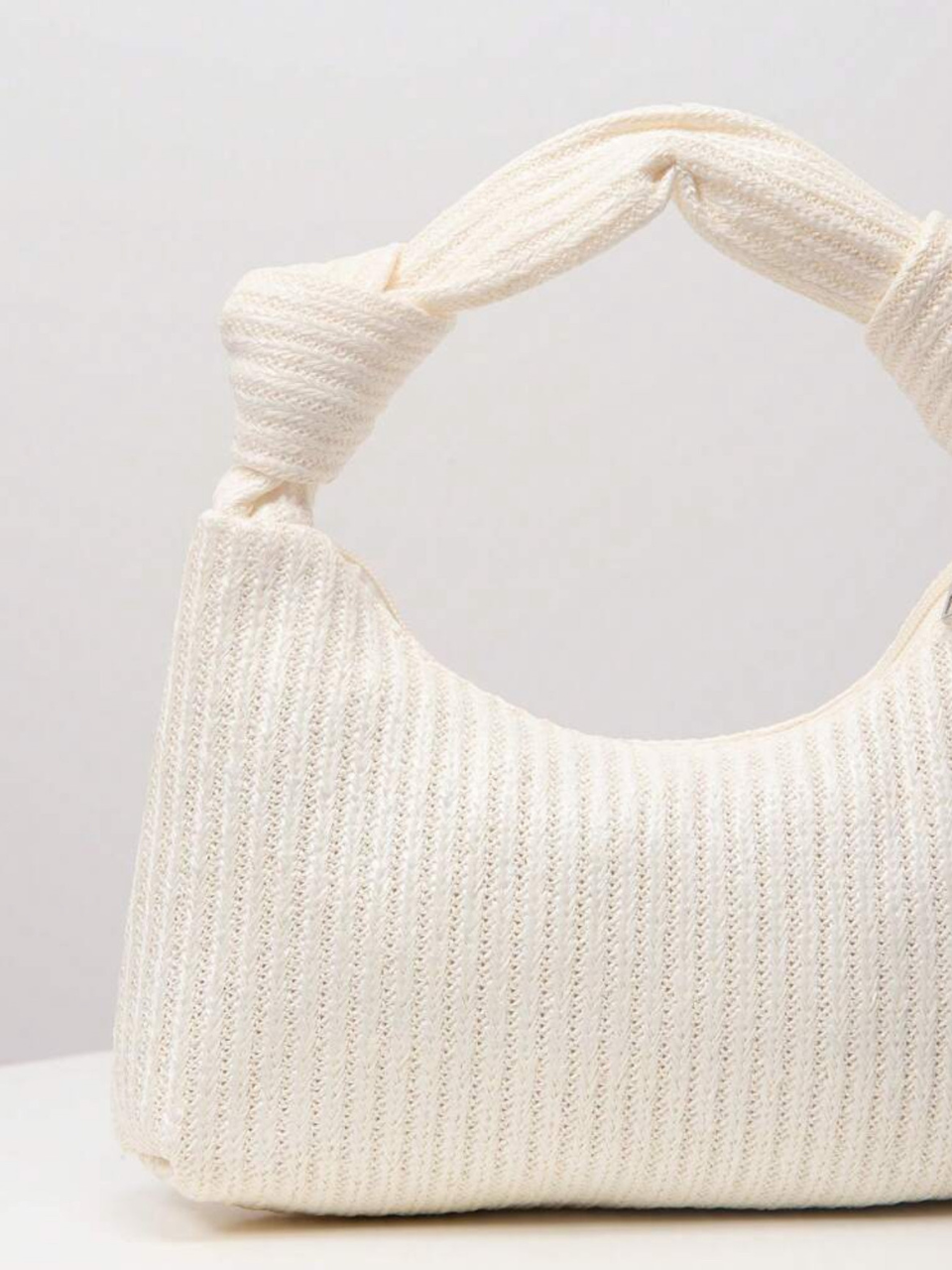 Michelle Ruched Straw Bag