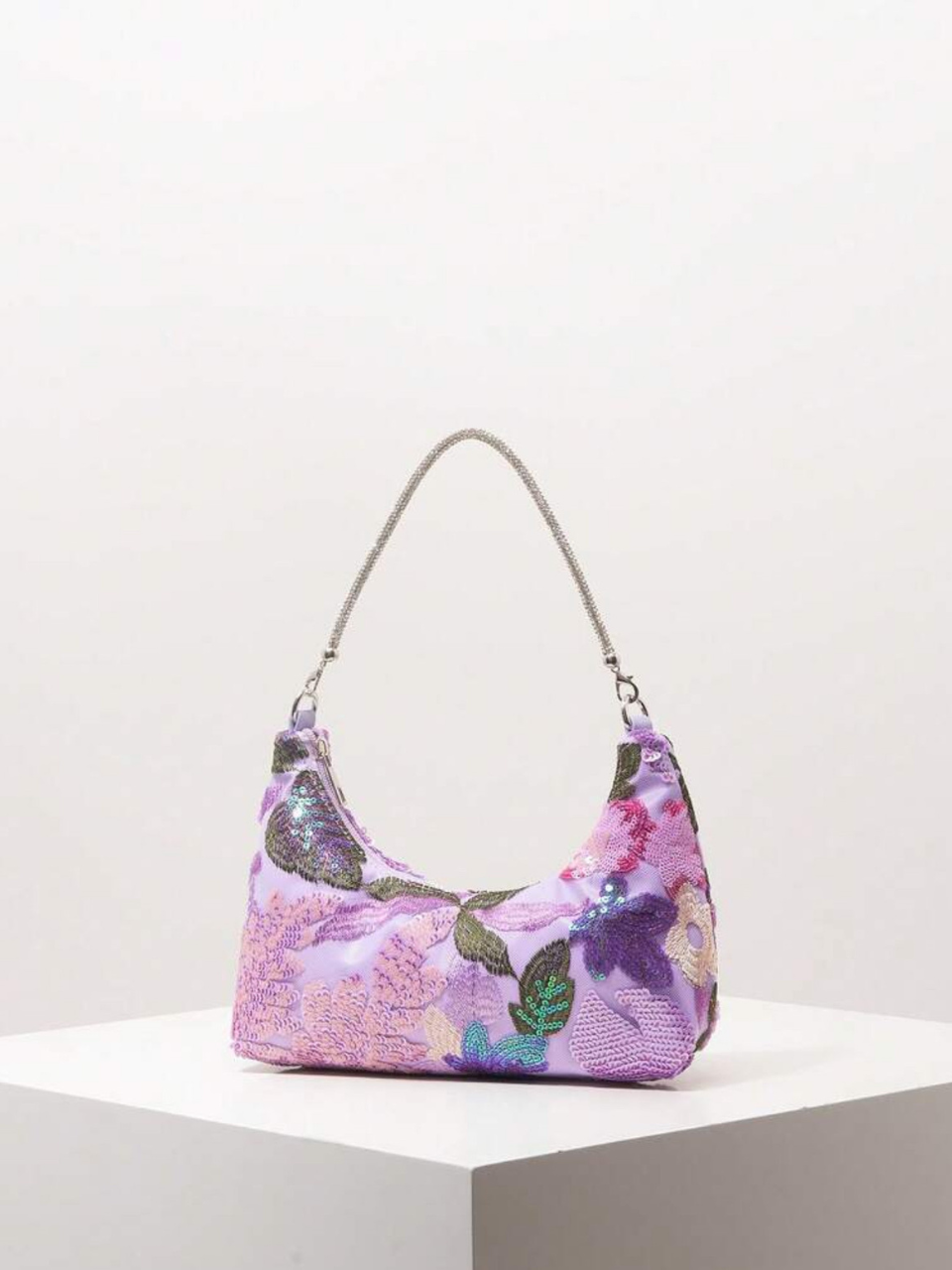 Michelle Floral Embroidery Dahlia Bag