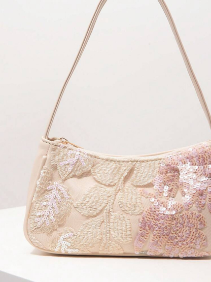 Michelle Floral Embroidery Fleur Rhinestone Bag