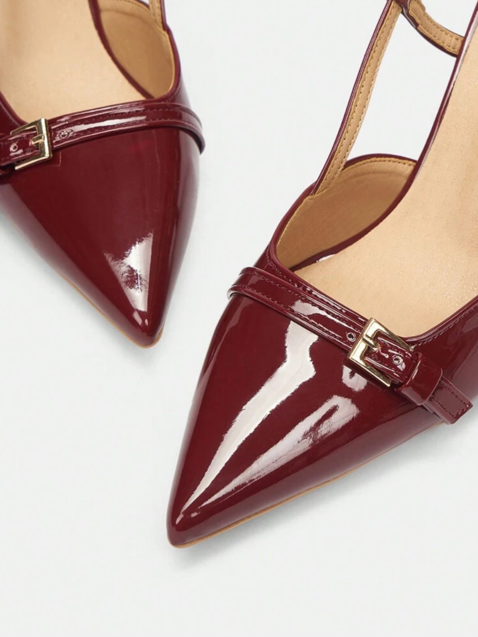 Missguided Burgundy Leather Stiletto