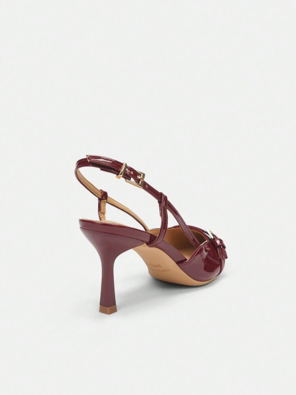 Missguided Burgundy Leather Stiletto
