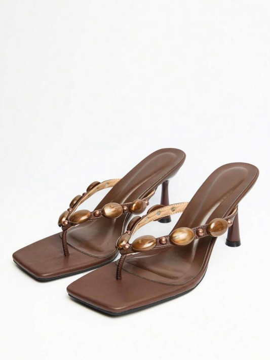 Musera Embellished Slingback High Heel Sandals
