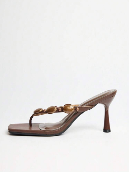 Musera Embellished Slingback High Heel Sandals