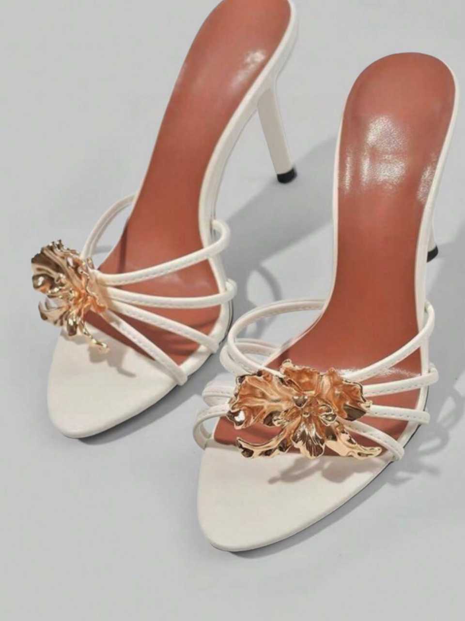 Opaline Flower Detail Strappy Heels