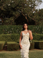 Blackout-Muse Ruffle Midi Dress