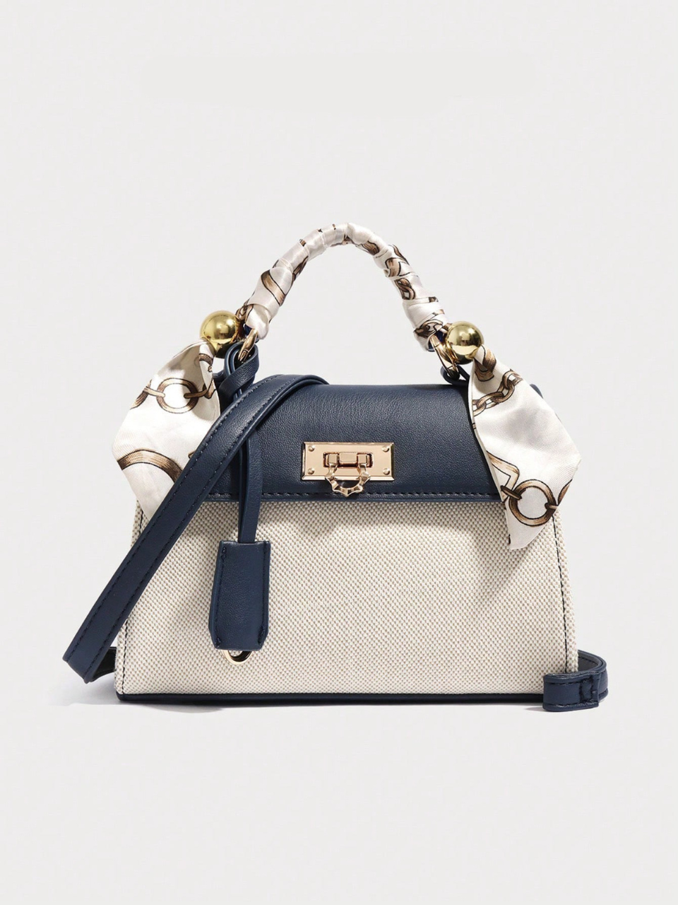Scarf Detail Mini Handbag