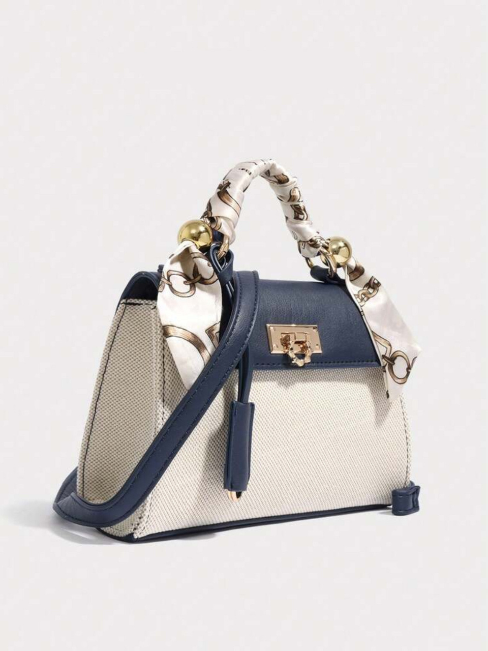 Scarf Detail Mini Handbag